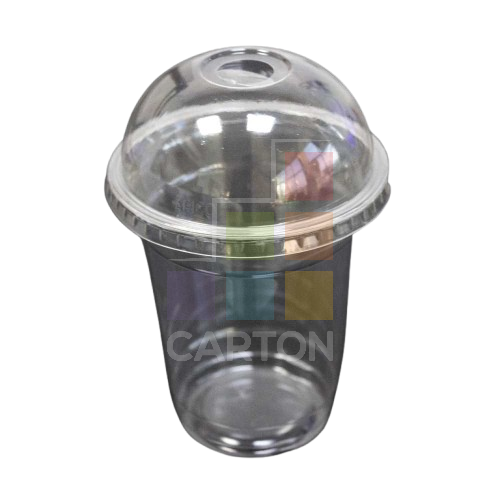 Juice Glass Clear 16oz With Lid