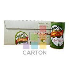 COOPOLIVA GREEN PITTED OLIVES CAN 12*150GM