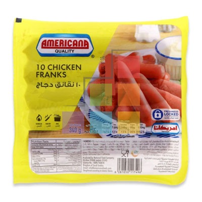 AMERICANA CHICKEN FRANKS 12*340gm