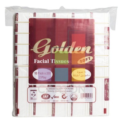 FACIAL TISSUE 5*10*200SHEETS GOLDEN