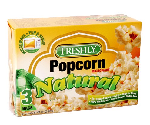 FRESHLY POPCORN MICROWAVE NATURAL 12*297GM