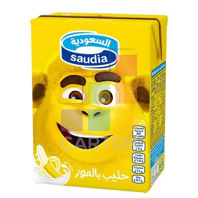 SAUDIA BANANA FLAVOUR MILK 18*200ML