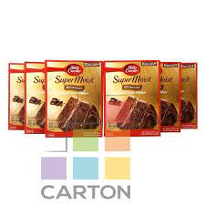 BETTY CROCKER SUPER MOIST CAKE MIX MILK CHOCOLATE  12*500GM