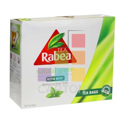 الربيع أكياس شاي أخضر نعناع 6*100حبة