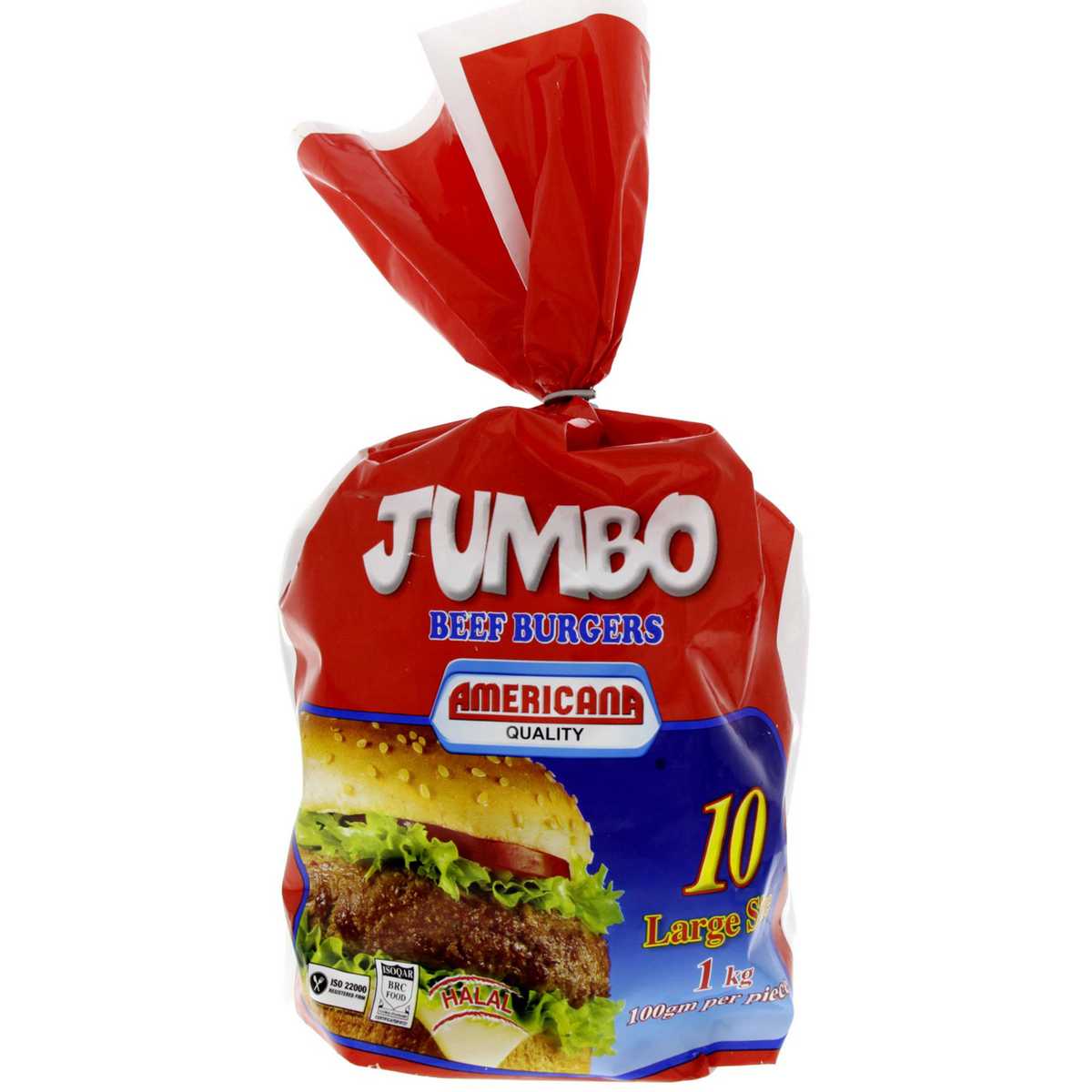Americana jumbo beef burger 1kg (10pcs)